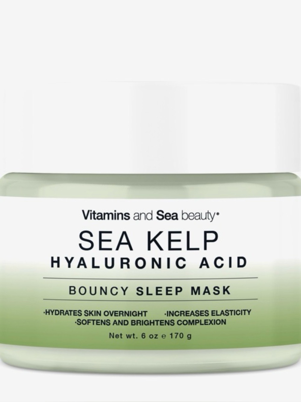Vitamins and Sea Beauty Sea Kelp Hyaluronic Acid Bouncy Sleep Mask - Green